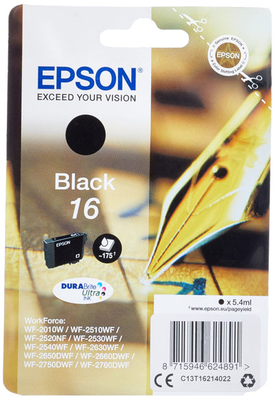 Epson 2666371 C13T16214022 Original Tintenpatronen Pack of 1, Schwarz