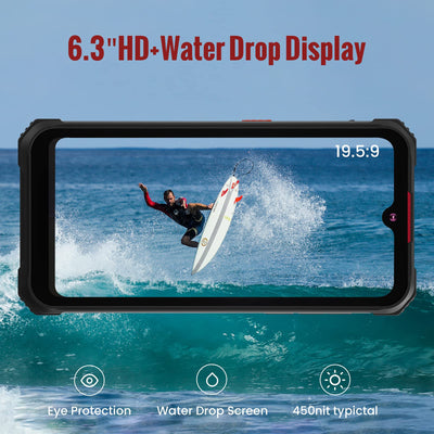 HOTWAV Cyber 9 Pro Outdoor Smartphone ohne Vertrag, 8G+128GB Android 11 IP68/IP69K Wasserdichter Robustes Handy,7500mAh Akku,6.3 Zoll 48MP Triple Kamera 4G Smartphone (Blau)