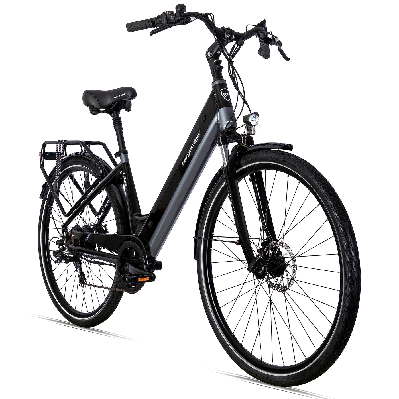 Bergsteiger Hampton 28 Zoll City E-Bike mit 250 Watt Motor, Scheibenbremsen, Aluminium Ebike für Damen & Herren, Farbdisplay, Elektrofahrrad mit Shimano 6 Gang-Schaltung