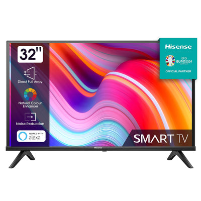 Téléviseur Hisense 32E4KT (32 pouces), HD Ready - Smart TV, Triple Tuner DVB-T2 / T/C / S2 / S, Fonctionne avec Alexa, WiFi, Mode Jeu, Mode Hôtel, Noir [2023], Système d'exploitation VIDAA U