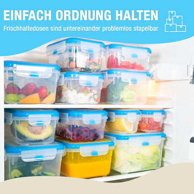 ATHLON TOOLS 4x 3L Frischhaltedosen-Set in Gastro-Qualität - 100% luftdicht und auslaufsicher -40 bis +100 Grad - für alle Lebensmittel - BPA-frei - Vorratsdosen für Kühlschrank (3 L | 4er Set)