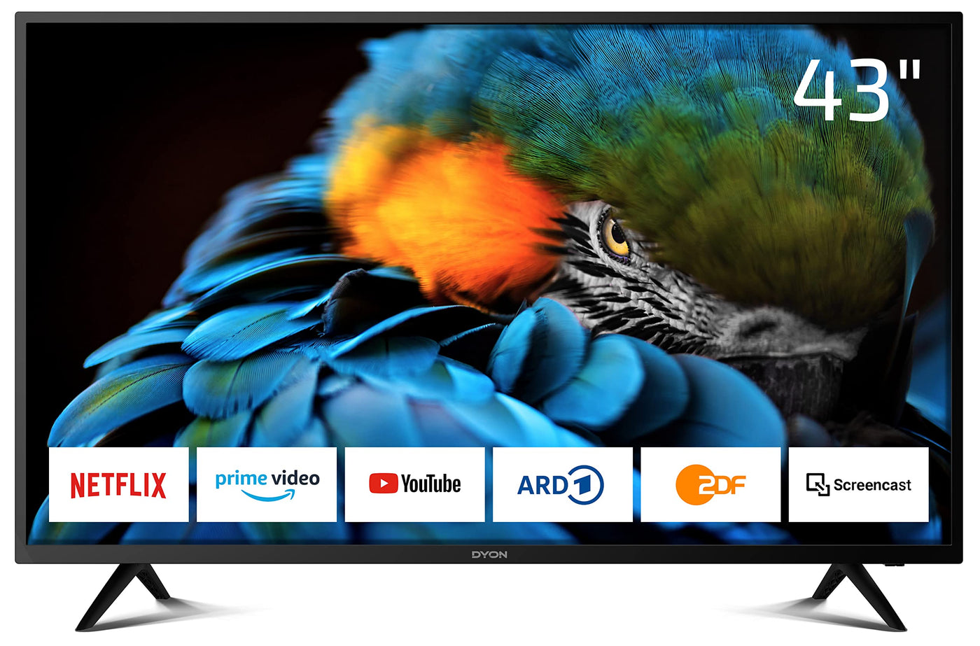 Téléviseur DYON Smart 43 XT 108 cm (43 pouces) (Smart TV Full HD, triple tuner HD (DVB-C/-S2/-T2), Prime Video, Netflix et HbbTV) [Année modèle 2022]