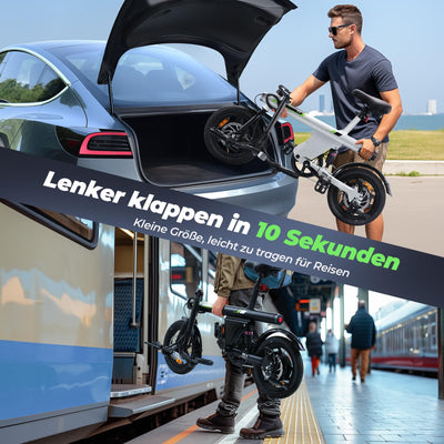 Finbike Elektrofahrräder Klappbar,14/16 Zoll Elektrofahrrad 7.8Ah Akku,250W Kompakt E-Bike mit 3H Schnellladung,3 Fahrmodi,3 Geschwindigkeitsmodi,Reichweite MAX 45km,Falt-Pedelec für Erwachsene/Teens