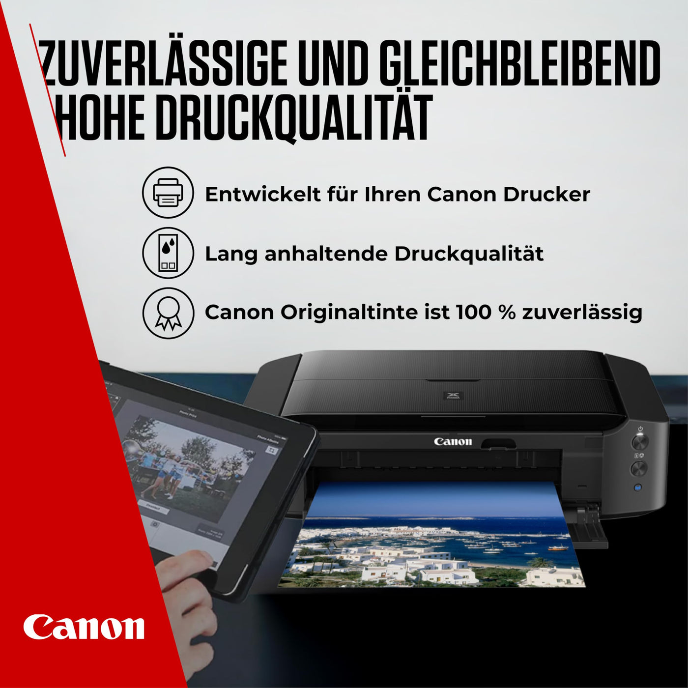 Canon Tinten-Multipack - PGI-580/CLI-581 Original Drucker-Tintenpatronen 5er-Pack (1 x Schwarz, 1 x Cyan, 1 x Magenta, 1 x Gelb & 1 x Schwarz) - Kompatibel PIXMA Druckern