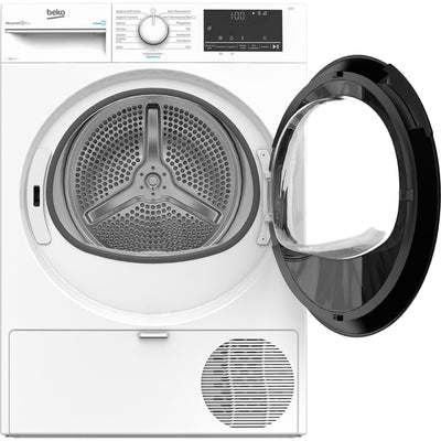 Beko B3T41239 Wäschetrockner 7KG, Frontlader Wärmepumpentrockner, Allergikergeeignet, 15 Programme, Dampffunktion, Extra schlank (54,3cm tief), Multifunktionsdisplay, Schontrommel, Weiß