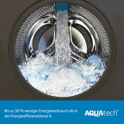 Beko B5WFU58418W bPRO 500 freistehende Waschmaschine, Waschvollautomat, 8 kg, AquaTech, Schleuderwahl, 1400 U/min, Bluetooth, Dampffunktion, Hygiene+ allergikergeeignet, Weiß