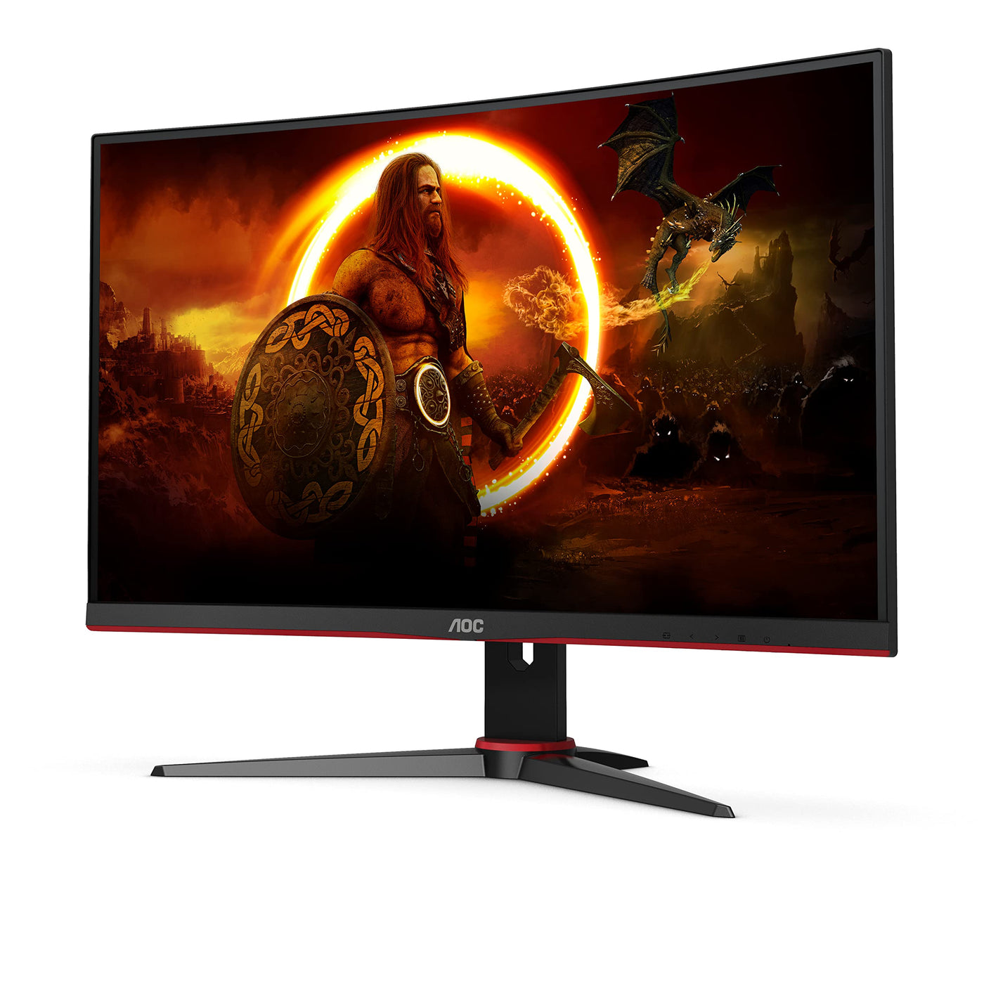 AOC Gaming C27G2ZE - 27 Zoll FHD Curved Monitor, 240 Hz, 0.5ms, FreeSync Premium (1920x1080, HDMI, DisplayPort) schwarz/rot