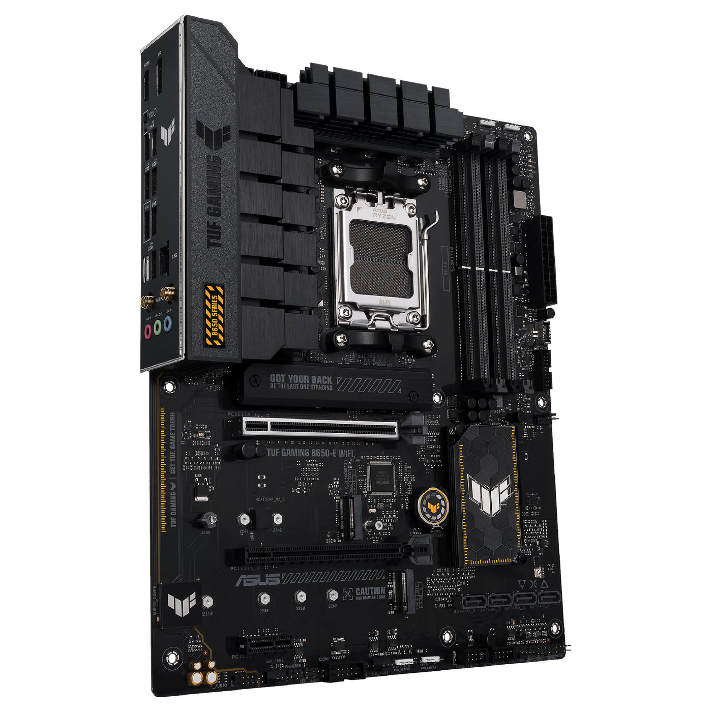 ASUS TUF Gaming B650-E WiFi Mainboard Sockel AMD AM5 (Ryzen 7000, ATX, PCIe 5.0, DDR5-Speicher, WiFi 6E, USB 3.2 Gen 2x2 Typ-C, Aura Sync)