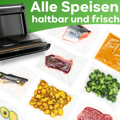 ProfiCook® Vakuumierer | Vakuumiergerät inkl. 18 Beutel | Sous Vide und Vakuum-Garen | stabile Schweißnaht | Folienschweißgerät m. 12 l/Min Saugleistung | Lebensmittel 8x länger Frisch | PC-VK 1080