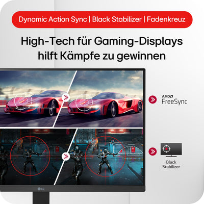 LG Electronics 24MS500-B.AEU FHD IPS-Monitor 24" (60,4cm), 1920 x 1081, 16:9, 5ms GtG, 100 Hz, 72% NTSC, Flicker Safe - Schwarz