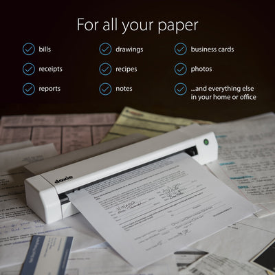 Doxie Go SE - Portable A4 Document Scanner with Rechargeable Battery and Brilliant Software