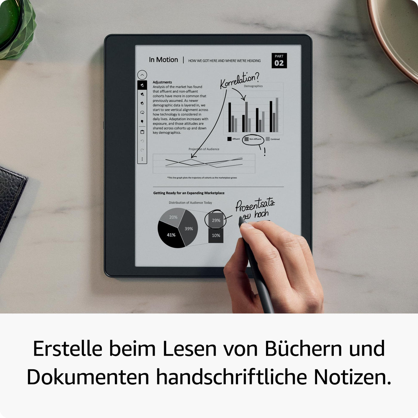 Zertifiziert und generalüberholt Kindle Scribe, der erste Kindle mit Schreibfunktion, mit 10,2-Zoll-Paperwhite-Display mit 300 ppi, mit Premium-Eingabestift | 64 GB