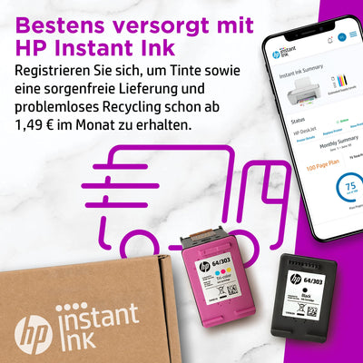 HP DeskJet 2720e Multifunktionsdrucker, 6 Monate gratis drucken mit HP Instant Ink inklusive, Drucker, Scanner, Kopierer, WLAN