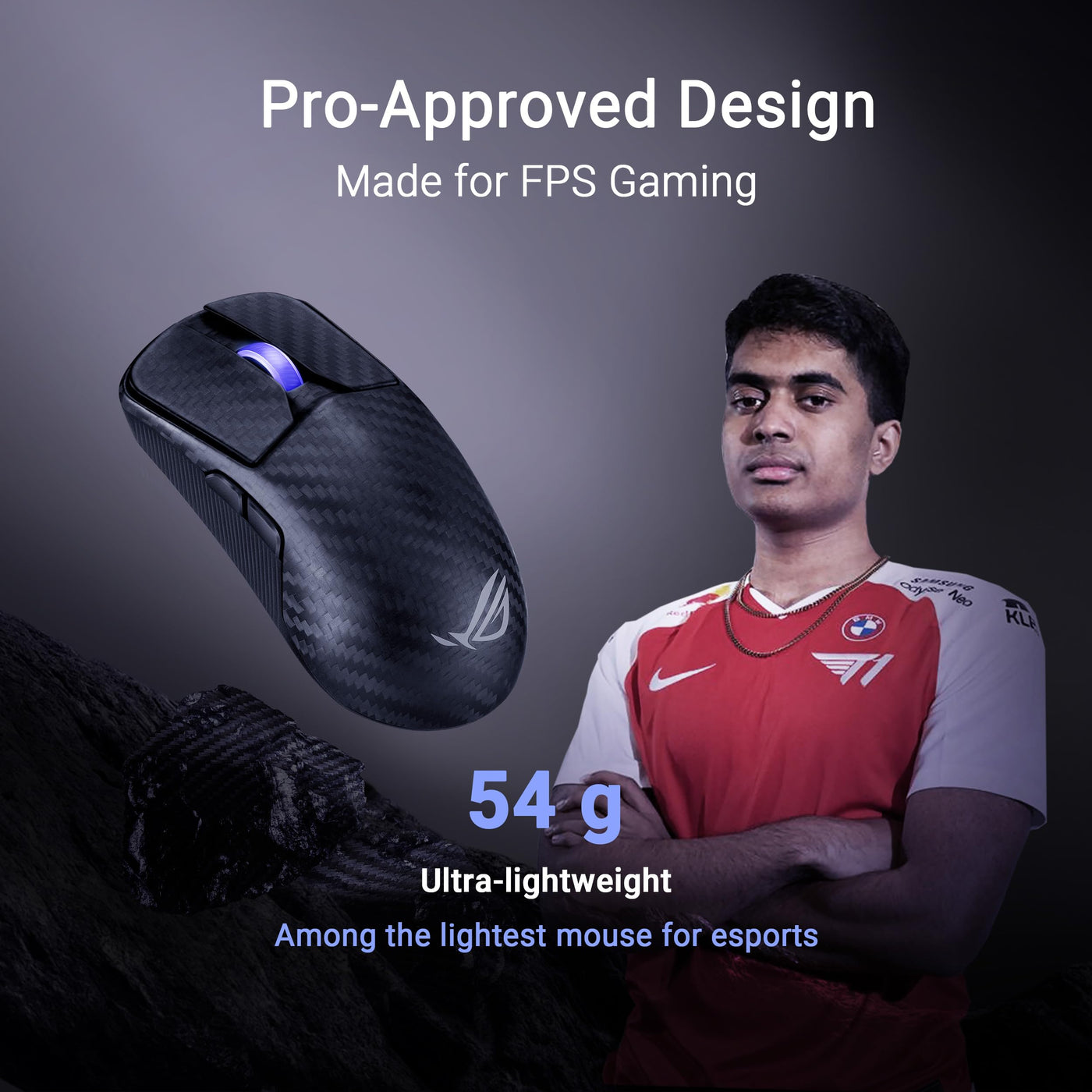 ASUS ROG Harpe Ace Extreme kabellose ESport Gaming Maus (47 Gramm, optischer Sensor ROG AimPoint Pro, 42.000 dpi, optische ROG Micro Switches, Glasmausfüße, ROG Polling Rate Booster 8.000 Hz, schwarz)