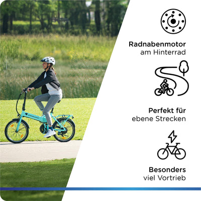 ZÜNDAPP Z101 20 Zoll E Bike Faltrad Damen Herren Elektrofahrrad klappbar Fahrrad Elektro Klapprad Ebike Pedelec E-Bike Erwachsene Klappfahrrad