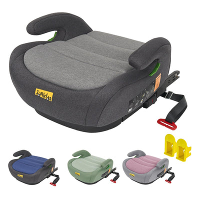 Jovikids Sitzerhöhung Auto Kinder ISOFIX, ECE R129 Kindersitzerhöhung 125-150cm, Verdickter Stoffbezug & Isofix Einführhilfe, Leicht Waschbar