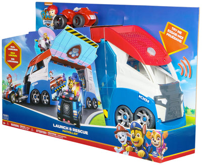 PAW PATROL – Launch'n Rescue PAW Patroller Teamfahrzeug mit neuen Funktionen, inkl. Ryder-Figur und 1 Basis-Fahrzeug, Spielzeug geeignet für Kinder ab 3 Jahren