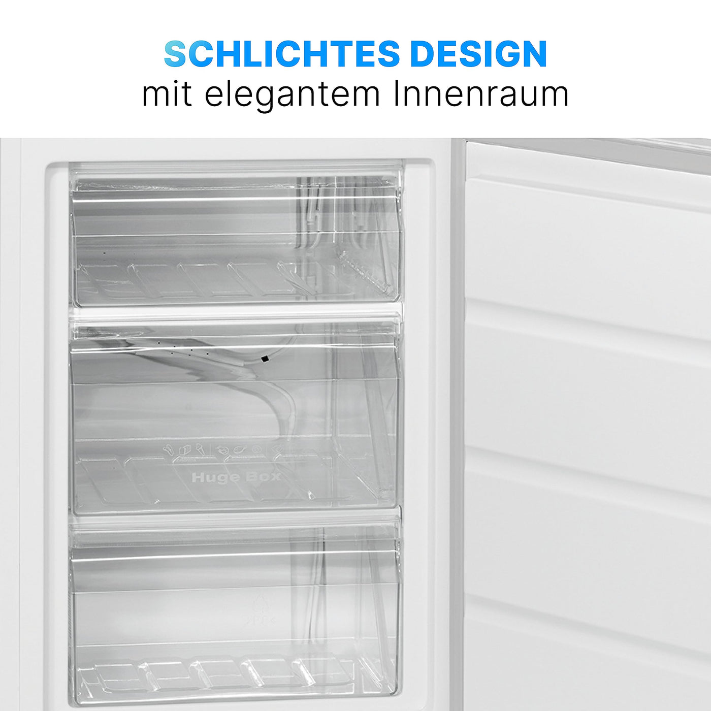 Bomann Gefrierschrank 85L Nutzinhalt, Gefrierschrank klein mit 3 Schubladen, wechselbarer Türanschlag, Freezer mit 4 Sterne-Kennzeichnung, leise & effizient, nur 131 kWh/Jahr - GS 2196.1 weiß