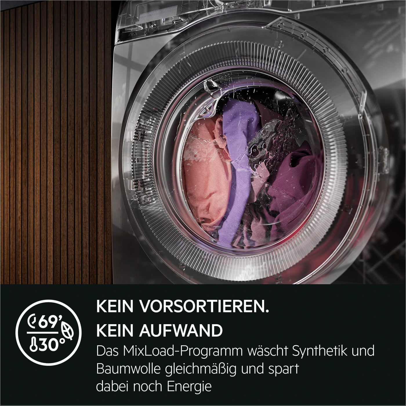 AEG Waschmaschine – Serie 7000 ProSteam Auffrischfunktion mit Dampf statt Waschen – 9 kg – UniversalDose Schublade – Leise – Mengenautomatik – Nachlegefunktion – 1600 U/min – LR7EA75690