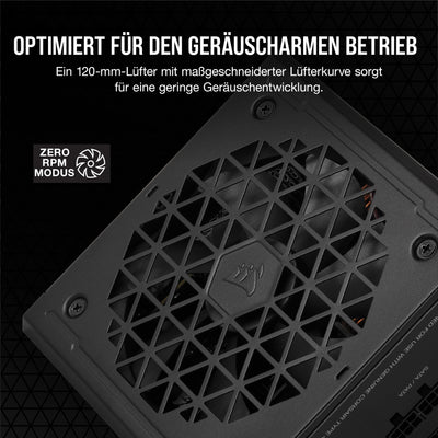 CORSAIR RM650 ATX 650W Vollmodulares Netzteil - 80 Plus Gold Zertifiziert - Geräuscharm - Zero RPM Mode - EU - Schwarz