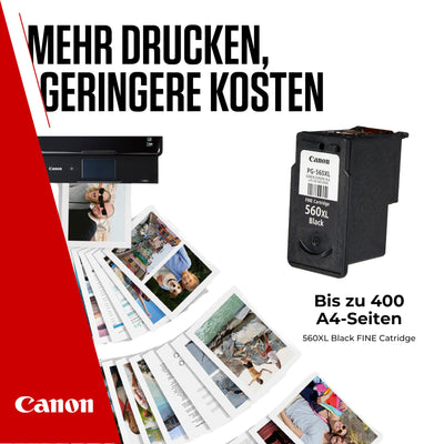 Canon Tinte - PG-560XL Original Tinte Schwarz mit hoher Reichweite - Druckt bis zu 400 A4-Seiten (1 x Patrone) - Kompatibel PIXMA Druckern