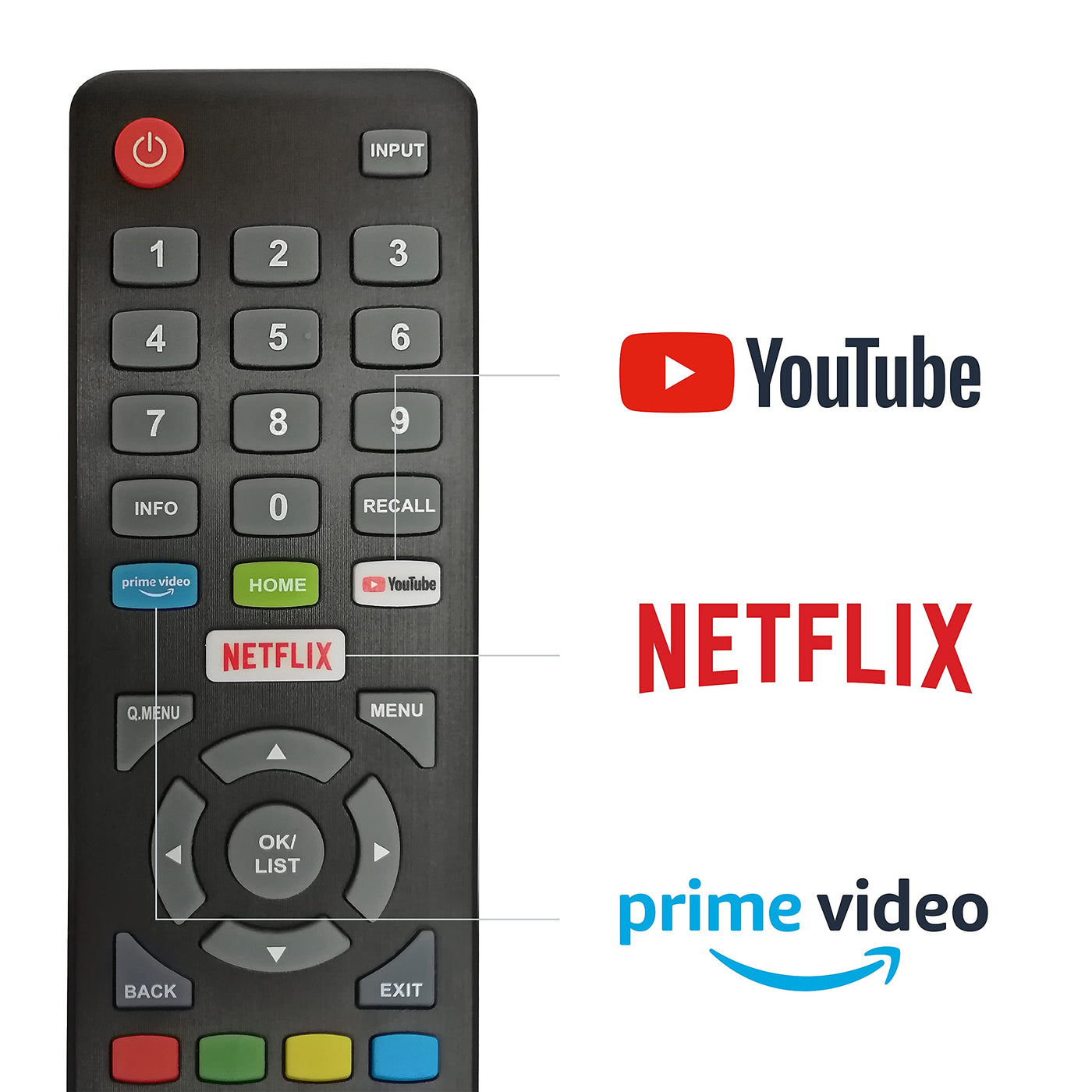 Téléviseur DYON Smart 43 XT 108 cm (43 pouces) (Smart TV Full HD, triple tuner HD (DVB-C/-S2/-T2), Prime Video, Netflix et HbbTV) [Année modèle 2022]