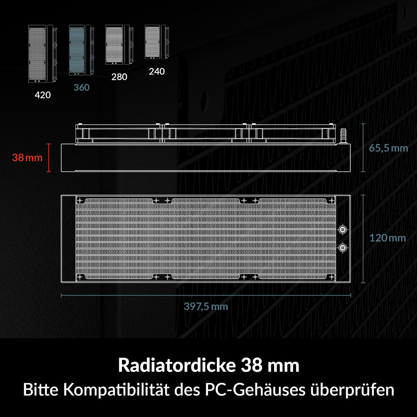 ARCTIC Liquid Freezer III 360 A-RGB - Wasserkühlung PC, AIO CPU Wasserkühler, Intel & AMD, effiziente PWM-gesteuerte Pumpe, Lüfter: 200–2000 RPM, LGA1851 und LGA1700 Contact Frame - Schwarz