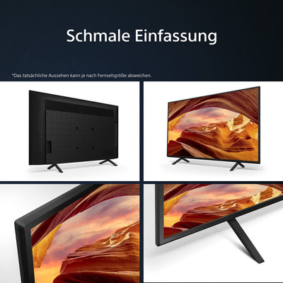 Sony BRAVIA, KD-50X75WL, 50 Zoll Fernseher, LED, 4K HDR, Google TV, Smart TV, Works with Alexa, BRAVIA CORE, HDMI 2.1, Gaming-Menü mit ALLM