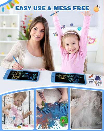 bravokids Kleinkinderspielzeug für Jungen Mädchen 3 4 5 6 7 Jahre alt, 10 Zoll LCD Schreibbrett buntes Doodle Board für Kinder, Zeichentablett Zeichenblöcke (blau)