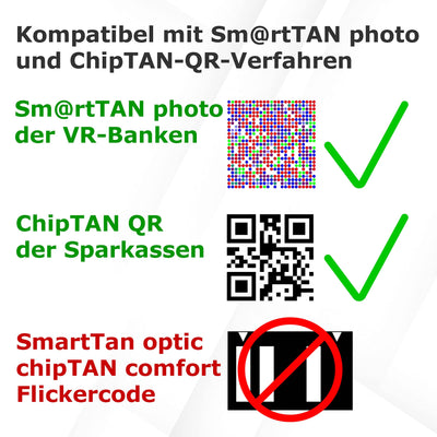 Digipass 882 Hybrid - chipTAN QR und SmartTAN Photo Generator für Online-Banking bei Sparkasse, Volksbanken und Raiffeisenbanken, BW-Bank und mehr