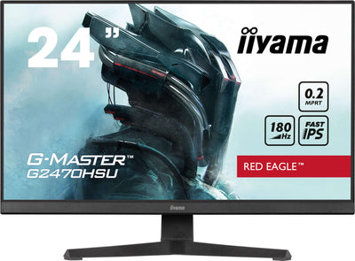 iiyama G-Master Red Eagle G2470HSU-B6 60,5cm 23,8" Fast-IPS LED Gaming Monitor Full HD HDMI DP USB3.2 0,2ms 180Hz Adaptive Sync schwarz