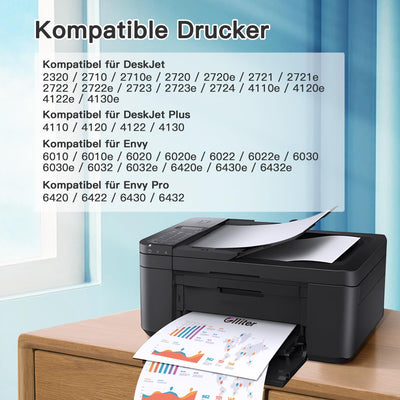 Glliter 305XL Druckerpatronen 305 für HP 305 XL kompatibel mit HP Deskjet 2820e 2800e 2700e 2710e 2720 2720e 4220e 4120e 4100 für HP Envy 6000 6020e 6032e 6420e 6432e Patronen (Schwarz, Farbe)