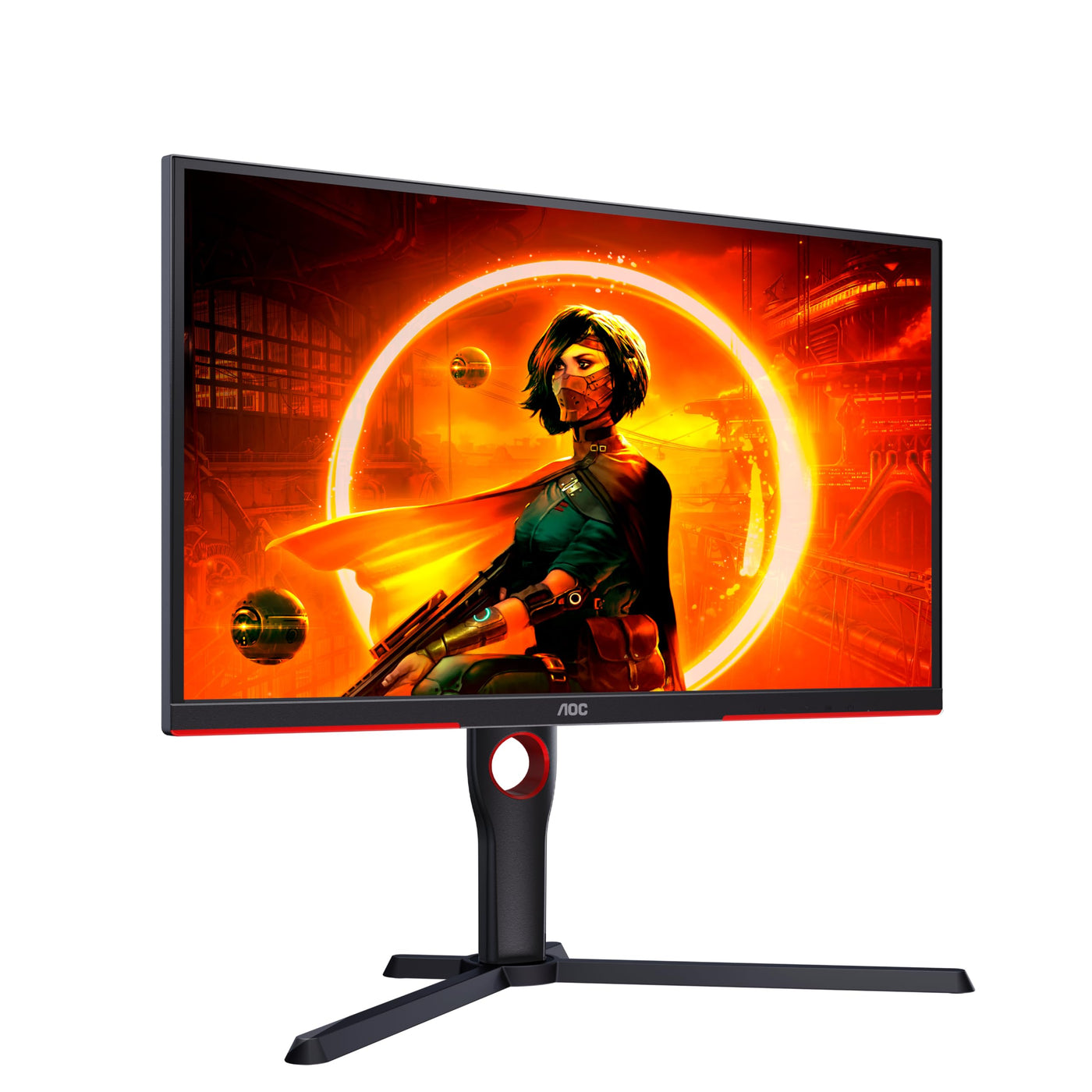 AOC Gaming 25G3ZM - 25 Zoll Full HD Monitor, 240 Hz, 0.5 ms MPRT, FreeSync Premium (1920x1080, HDMI, DisplayPort, USB Hub) schwarz/rot