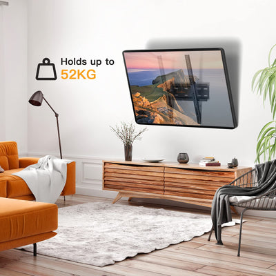 Perlegear TV Wandhalterung, Wandhalterung Fernseher für 26-60 Zoll TV bis zu 52kg, Neigbare TV Halterung Max.VESA 400x400mm