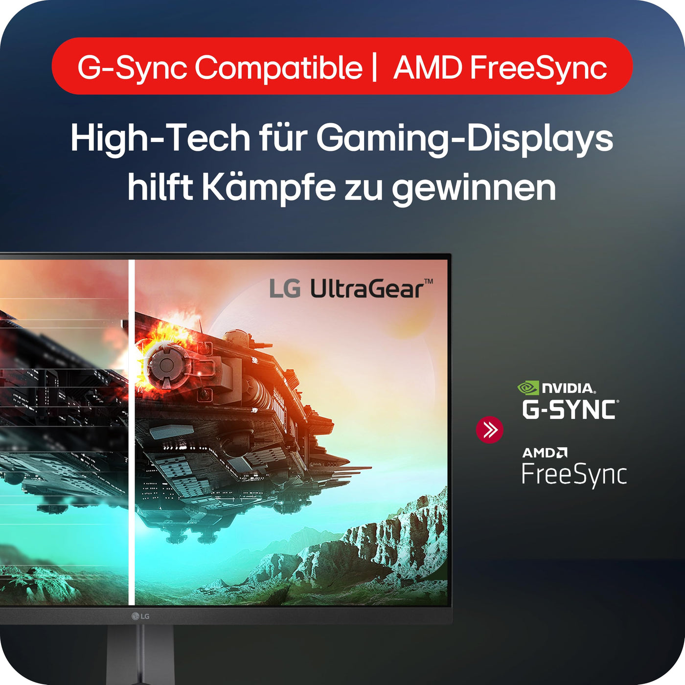 LG Electronics 27GS65F-B.AEU UltraGear™ FHD Gaming IPS-Monitor 27" (68,5cm), 1920 x 1080, 16:9, 1ms GtG, 180 Hz, HDR10, NVIDIA G-Sync™, AMD FreeSync™ - Schwarz