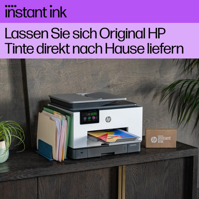 Imprimante multifonction HP OfficeJet Pro 9132e, 30€ de cashback, 3 mois d'impression gratuite avec HP Instant Ink inclus, HP+, imprimante, scanner, copieur, fax, WLAN, LAN, duplex, Airprint, gris-blanc