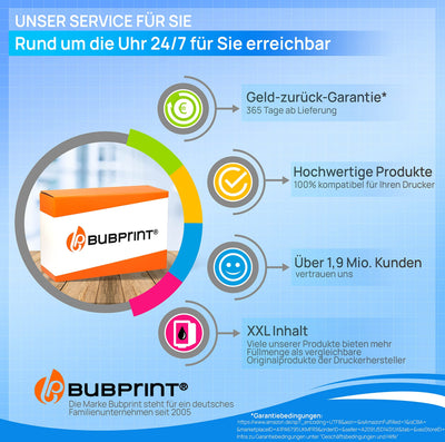 Bubprint 4 Druckerpatronen kompatibel als Ersatz für Canon PGI-2500XL PGI-2500 XL für Maxify iB4050 iB4150 MB5000 MB5050 MB5100 MB5150 MB5155 MB5300 MB5350 MB5400 MB5450 MB5455 (BK/C/M/Y Set)