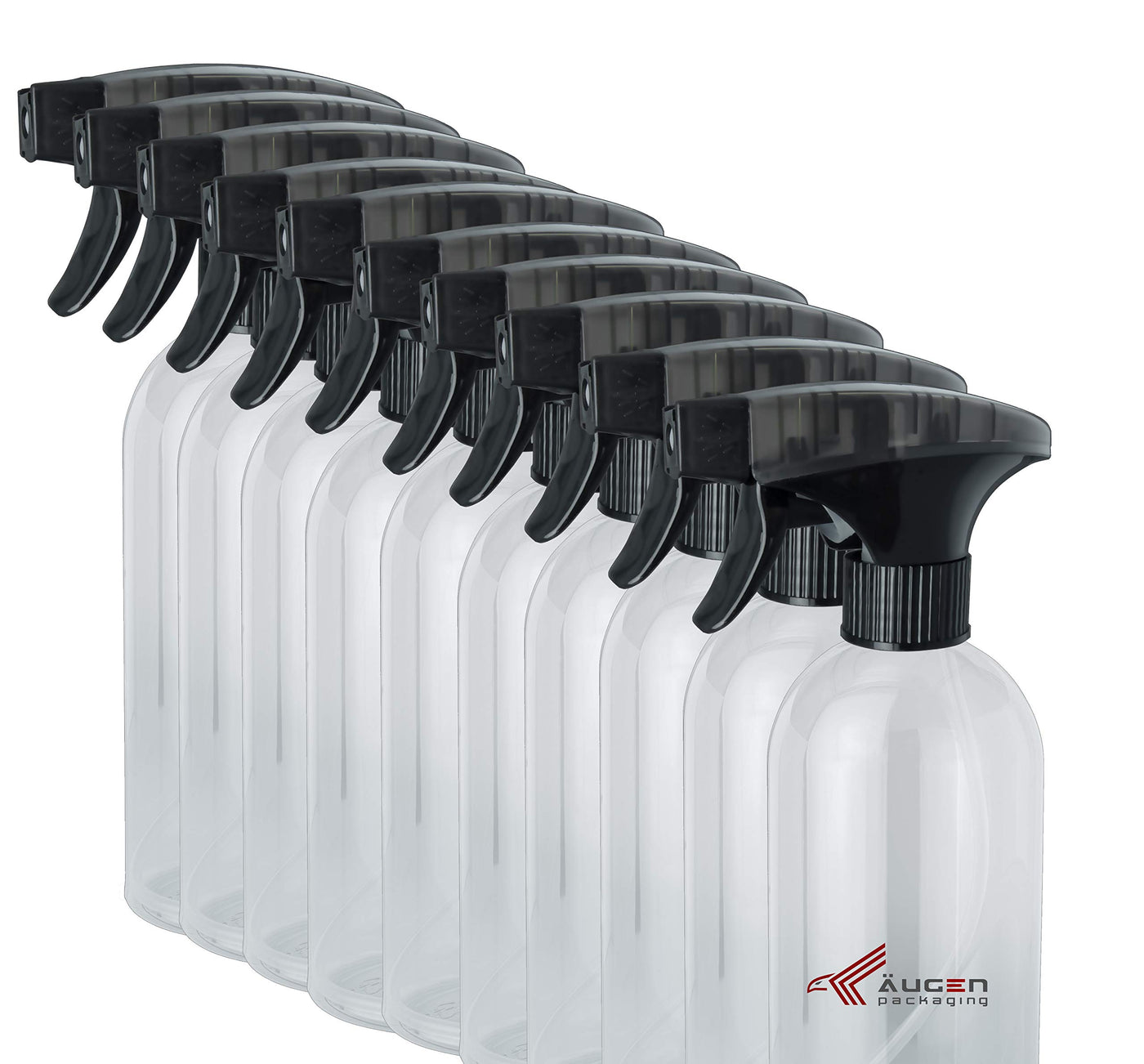 ÄUGEN GmbH | Sprühflaschen | Sprühkopf-Trigger | Spray Bottle | Pumpflaschen (1 0 Stk a 500ml schwarz)