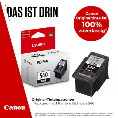 Canon Tinte - PG-540 Original Druckerpatrone Schwarz - Druckt bis zu 180 A4-Seiten (1 x Patrone) - Kompatibel PIXMA Druckern