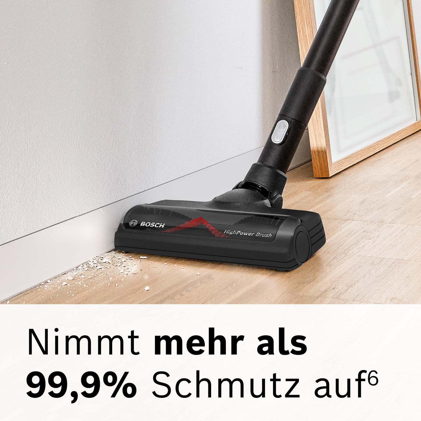 Bosch Akku-Staubsauger Unlimited Gen2 Serie 8 BSS825ALL, beutellos, bis 45 Min Laufzeit, austauschbarer Akku, Schnellladegerät, Hartboden-Softdüse mit LED, XXL-Polsterdüse, Fugendüse, weiß