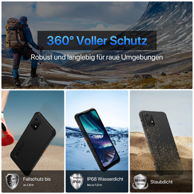 UMIDIGI X20 Outdoor Handy, 6+6GB+128GB/1TB Handy Ohne Vertrag 4G, IP68 Handy wasserdicht, 6000mAh 6,53" HD+ Display Android 13 Smartphone ohne vertrag, Octa Core Prozessor, 20MP, Dual SIM/NFC/GPS/OTG