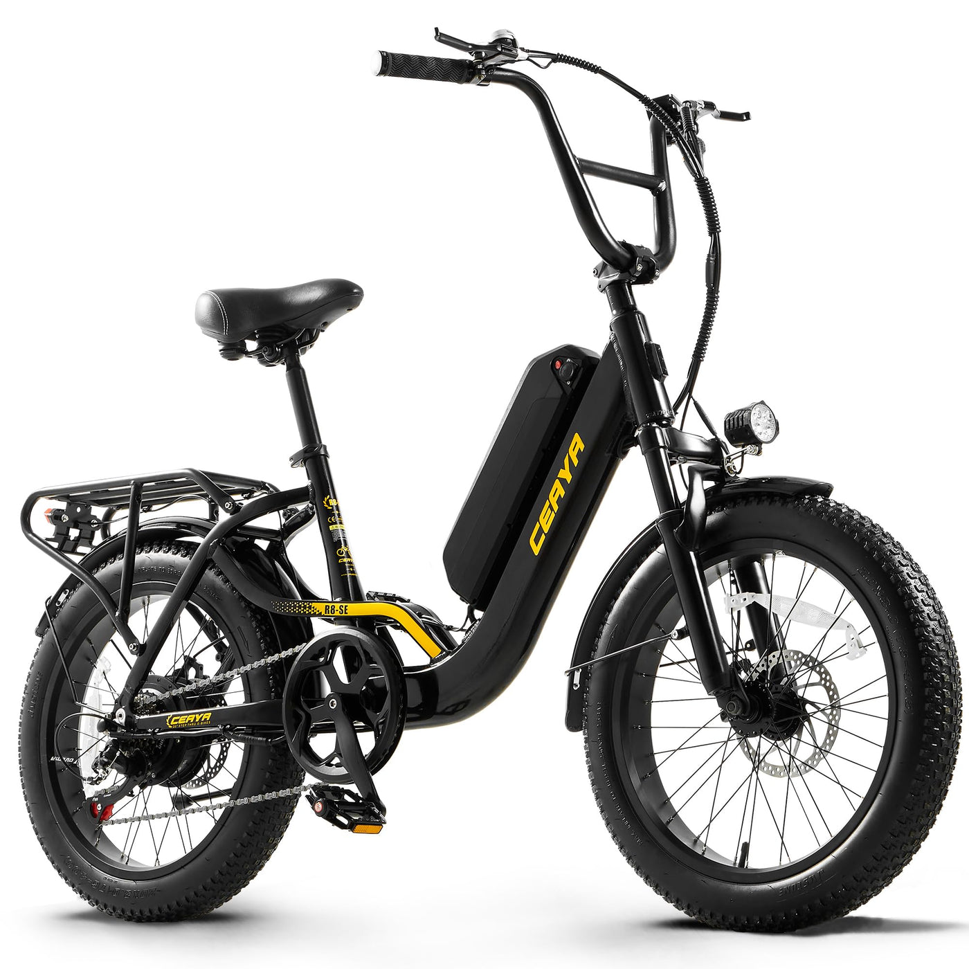 Ficyacto Elektrofahrräder für Damen Herren,Ebike Mit 48V 15Ah Li-ion Akku,20 * 3.0 Zoll Trekkingrad E-City Fahrrad,Reichweite bis zu 70-80KM Pedelec