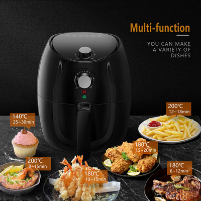 Heißluftfritteuse XL, 3.5L,1500W Airfryer, Frittieren ohne Öl, Heißluft Fritteusen, Antihaft-Frittierkorb, Automatische Abschaltfunktion, ölfrei, Leicht zu reinigen, BPA-frei