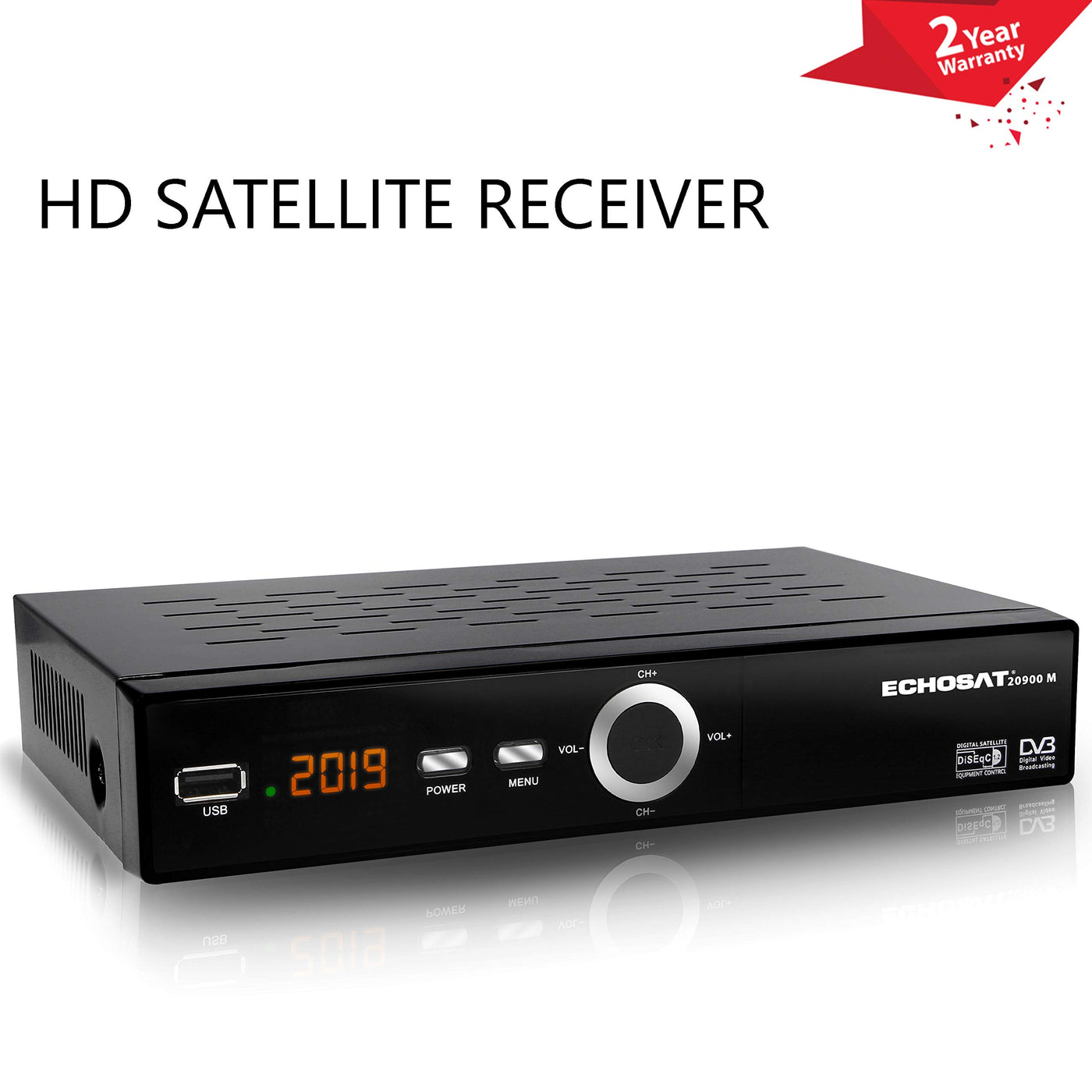 hd-line Echosat 20900 M Digital Satelliten Sat Receiver - (HDTV, DVB-S/S2, HDMI, SCART, 2X USB 2.0, Full HD 1080p) [Vorprogrammiert für Astra Hotbird Türksat]