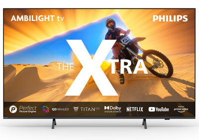 Philips Ambilight The Xtra 55PML9009 4K Quantum Dot MiniLED Smart TV - 55-Zoll Display mit P5 Perfect Picture Engine Ultra HD, Titan OS, Dolby Vision und Dolby Atmos Sound - Anthrazitgrau