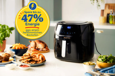 Friteuse à air chaud Russell Hobbs XXL 8L Rapid AirFryer [boîtier compact, 7 fonctions de cuisson, 10 programmes] SatisFry (lavable au lave-vaisselle, max 220°C, friteuse sans huile, grillades, pâtisserie, rôtissage) 27170-56