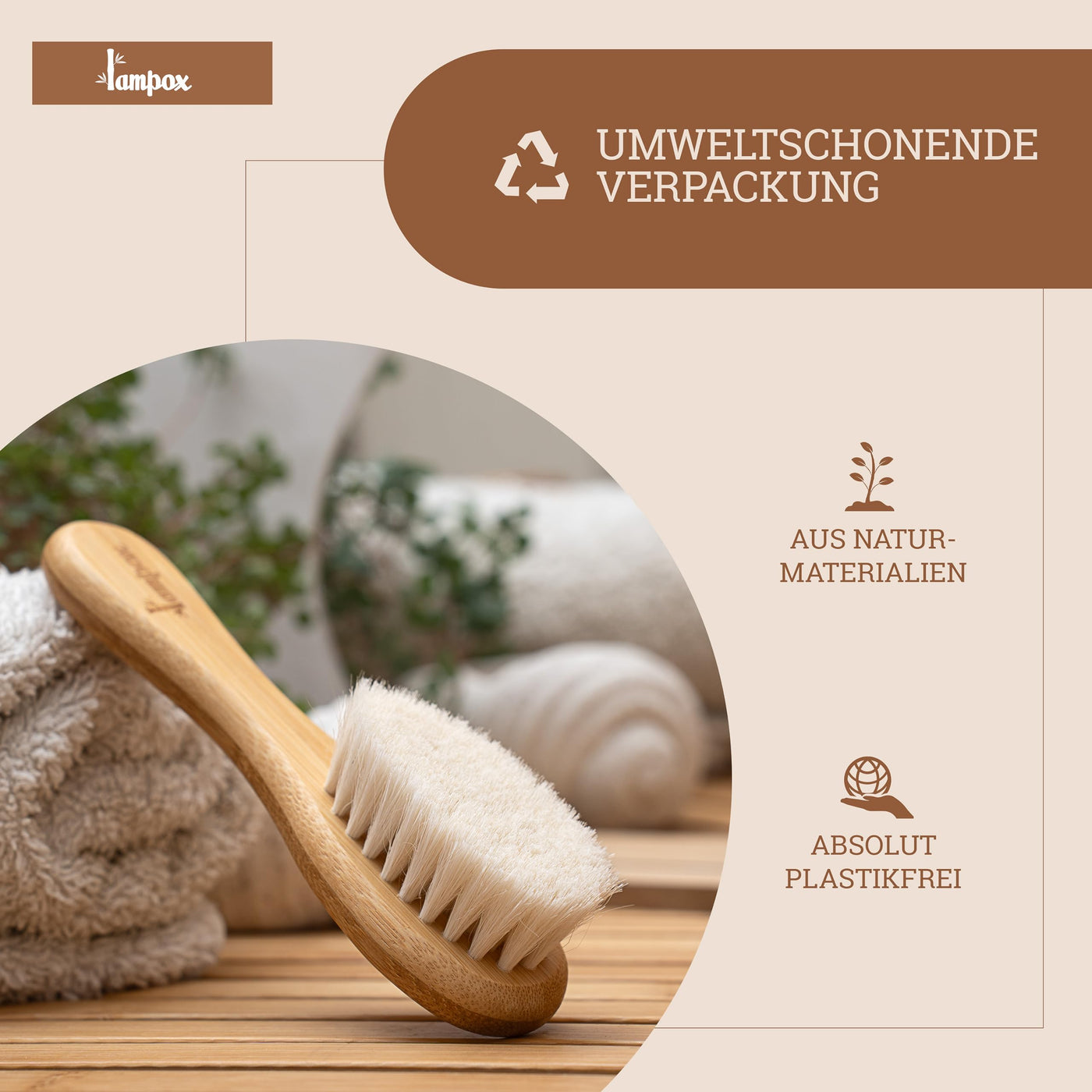 lampox Babyhaarbürste extra weich, Baby Erstausstattung Neugeborene mit weichen Ziegenhaaren, Milchschorf, Baby Haarbürste, Baby Pflegeset, Baby Geschenk, Kopfhautpflege, Kleinkinder, Babyzubehör