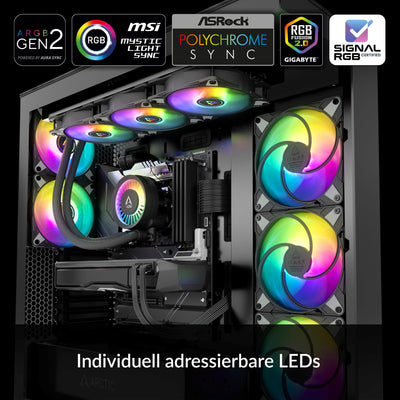 ARCTIC Liquid Freezer III 420 A-RGB - Wasserkühlung PC, AIO CPU Wasserkühler, Intel & AMD, effiziente PWM-gesteuerte Pumpe, Lüfter: 200–1900 RPM, LGA1851 und LGA1700 Contact Frame - Schwarz