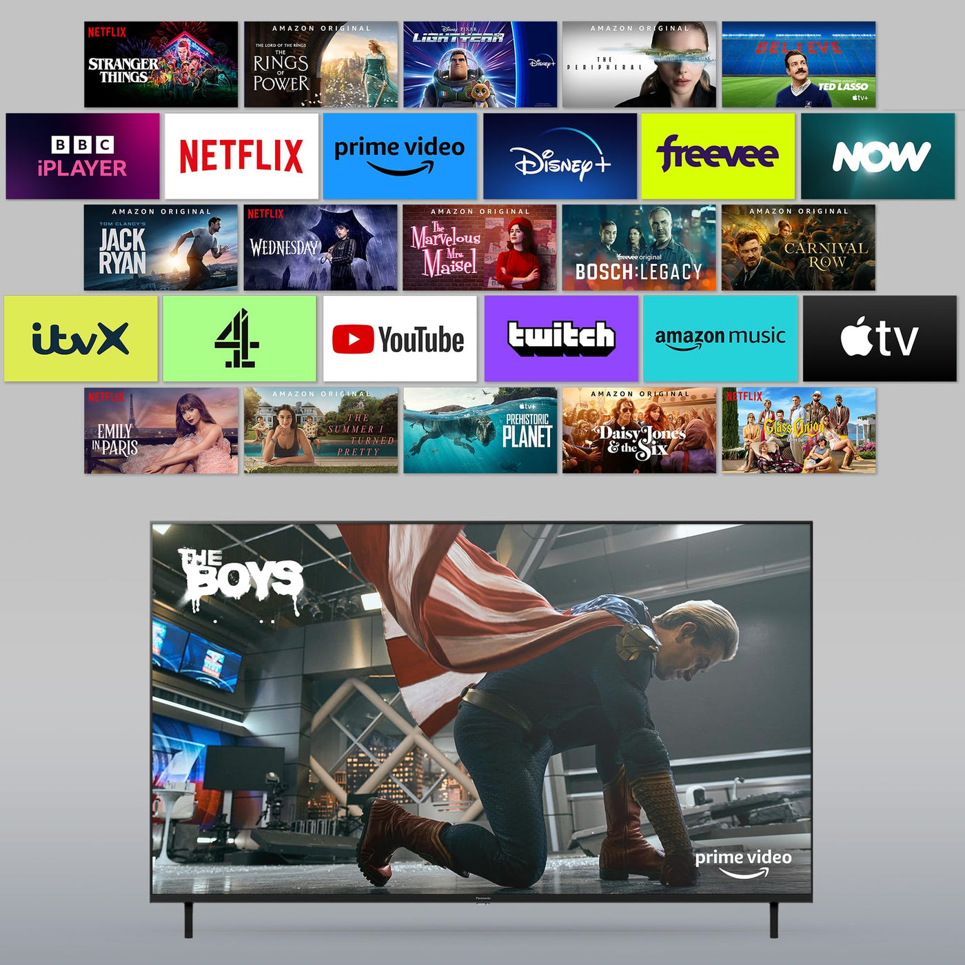 Panasonic TX-50MXW834, 50 Zoll 4K Ultra HD LED Smart TV, High Dynamic Range (HDR), Dolby Atmos & Dolby Vision, Fire TV, Prime Video, Alexa, Netflix, Game Modus, Schwarz