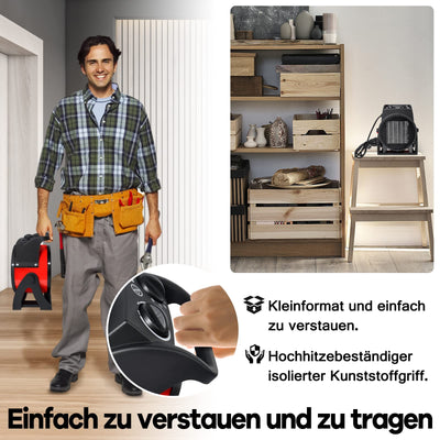 YRHome 3000W Keramik Heizgerät Heizlüfter Elektroheizer Heizer Schnellheizer Elektroheizgebläse Bauheizer 2 Heizstufen Garage Baustelle Werkstatt, Zwangsluft